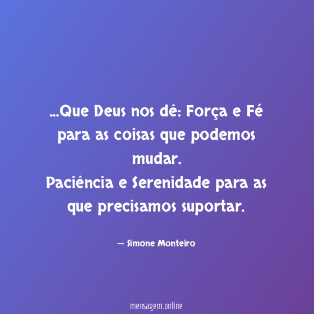 Que Deus nos dê