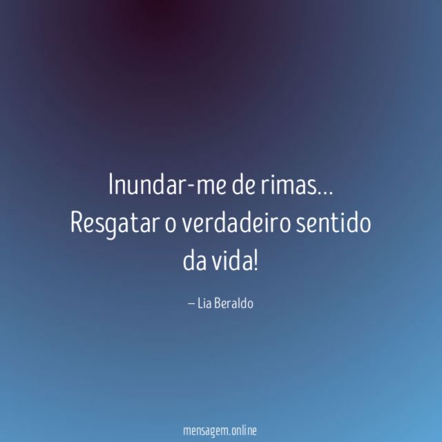 Inundar-me de rimas
