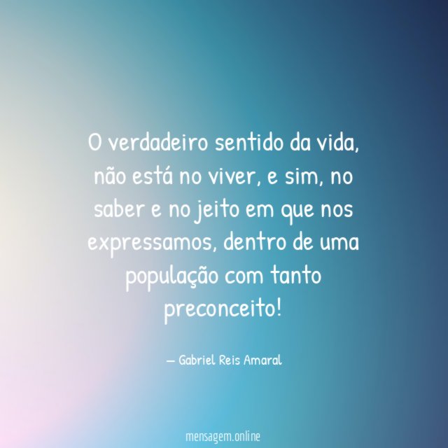 O verdadeiro sentido da vida