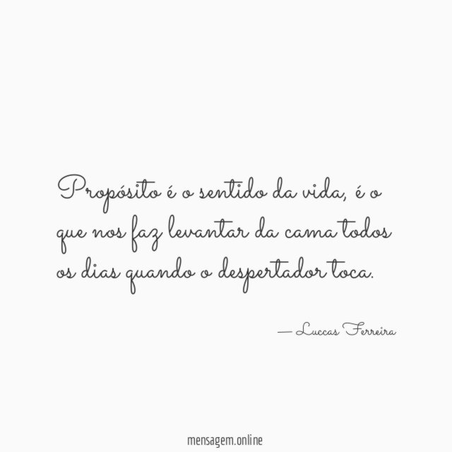 Propósito é o sentido da vida