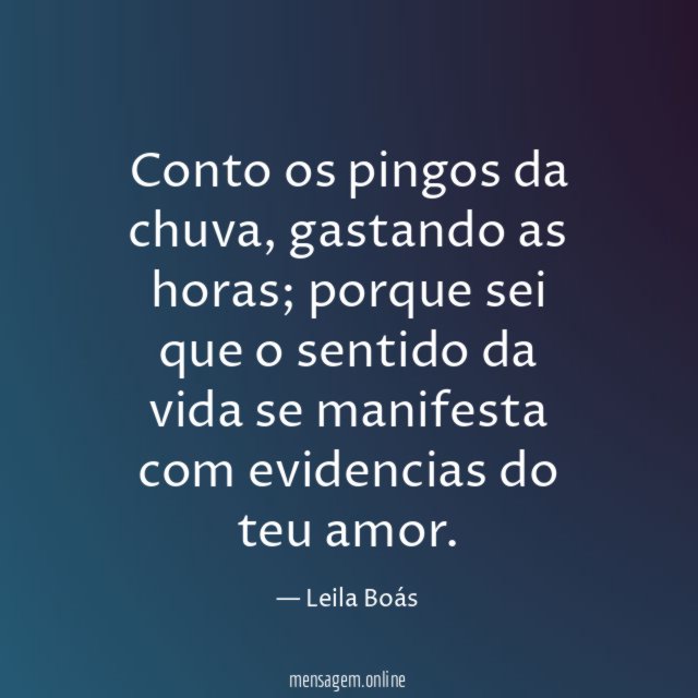 Conto os pingos da chuva