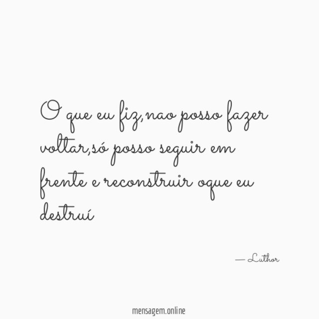 O que eu fiz