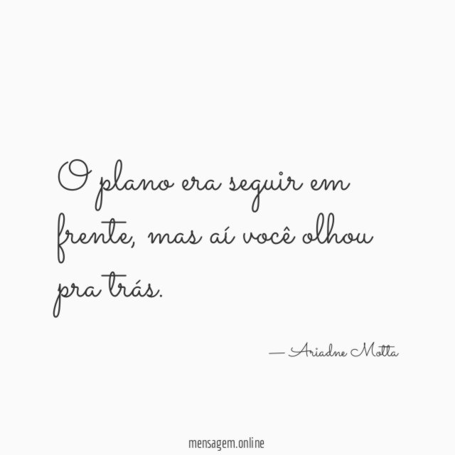 O plano era seguir em frente