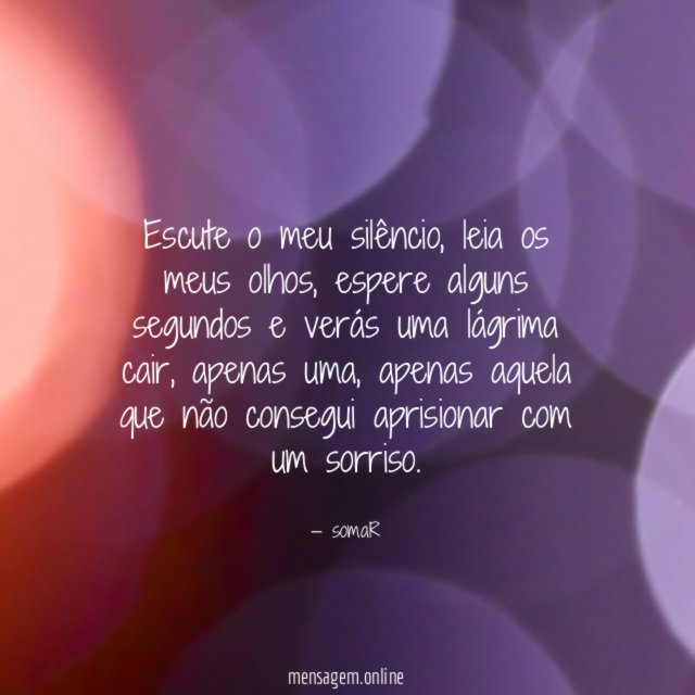 Escute o meu silêncio