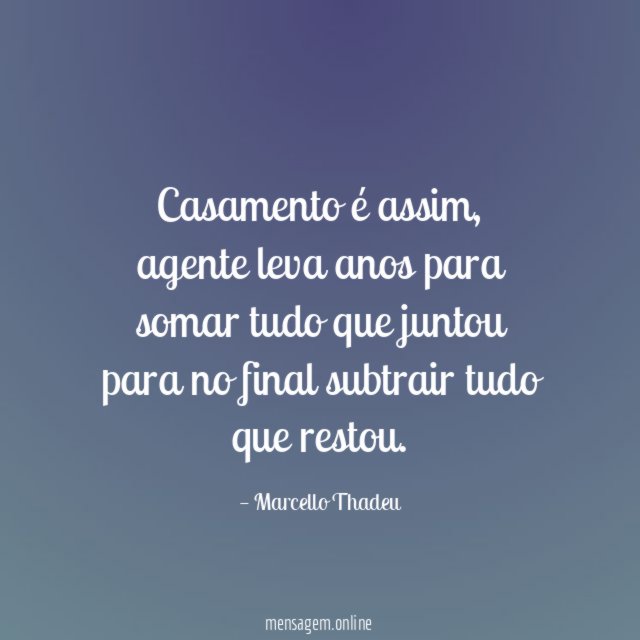 Casamento é assim