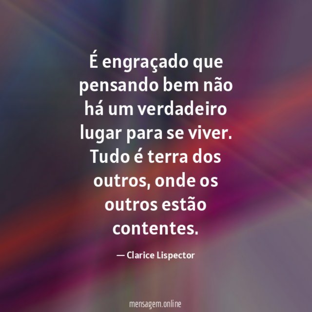 É engraçado que pensando bem não há um