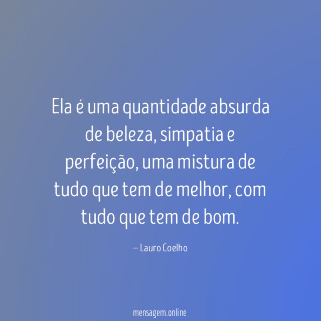 Ela é uma quantidade absurda de beleza