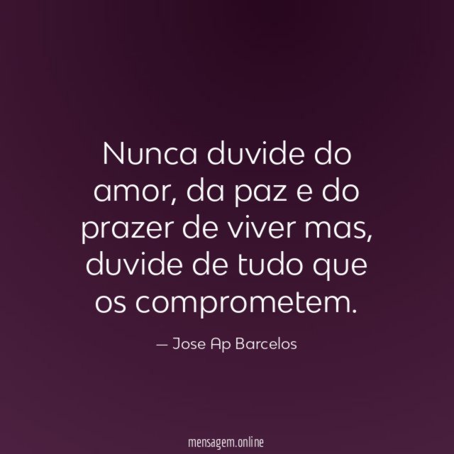 Nunca duvide do amor