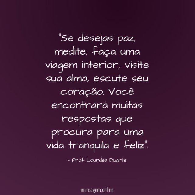 Se desejas paz
