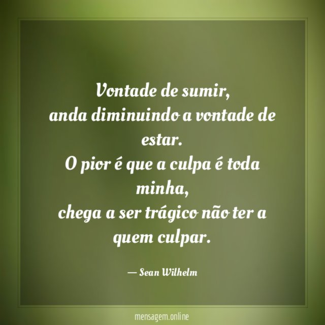 Vontade de sumir