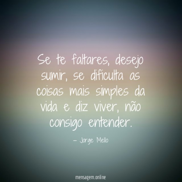 Se te faltares