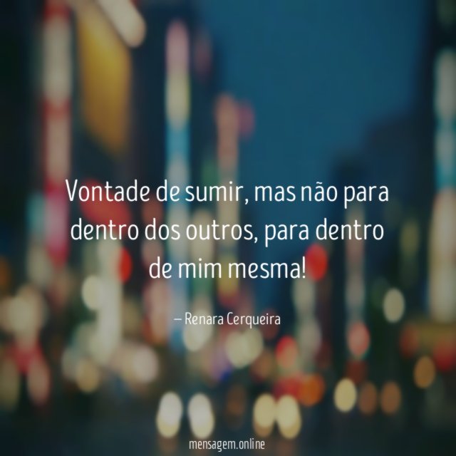 Vontade de sumir