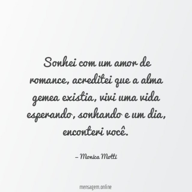 Sonhei com um amor de romance