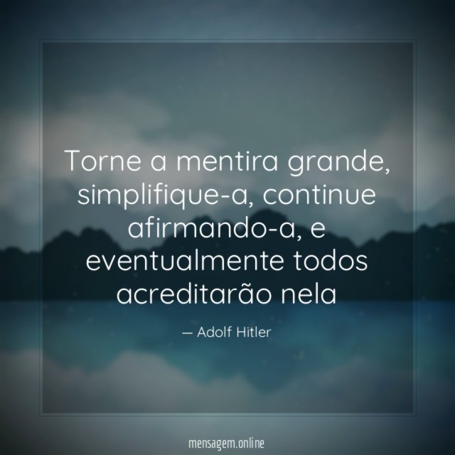Torne a mentira grande