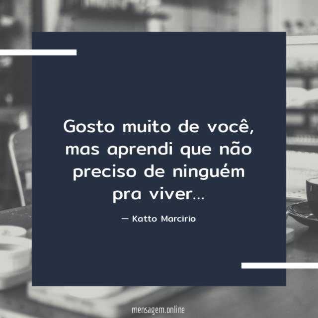 Gosto muito de você