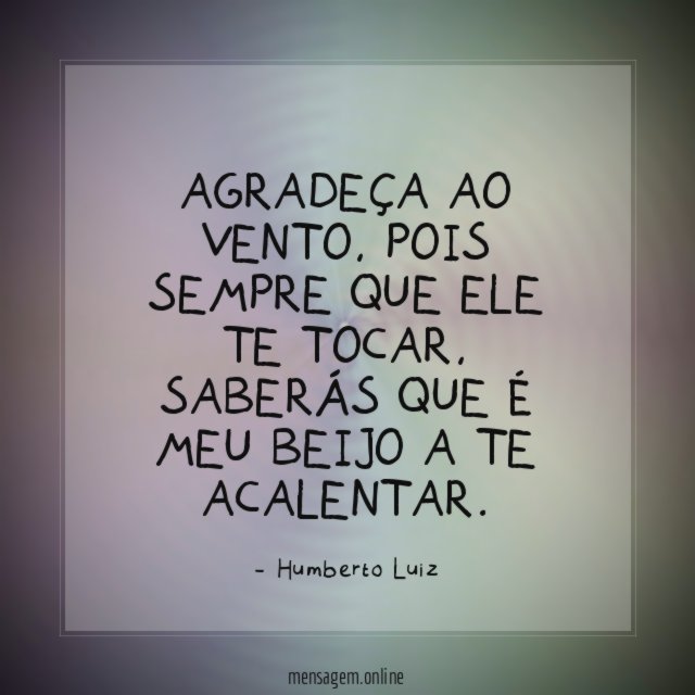 Agradeça ao vento