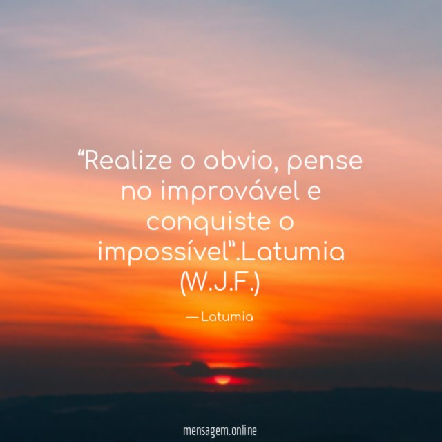 Realize o obvio