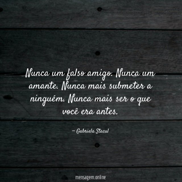 Nunca um falso amigo