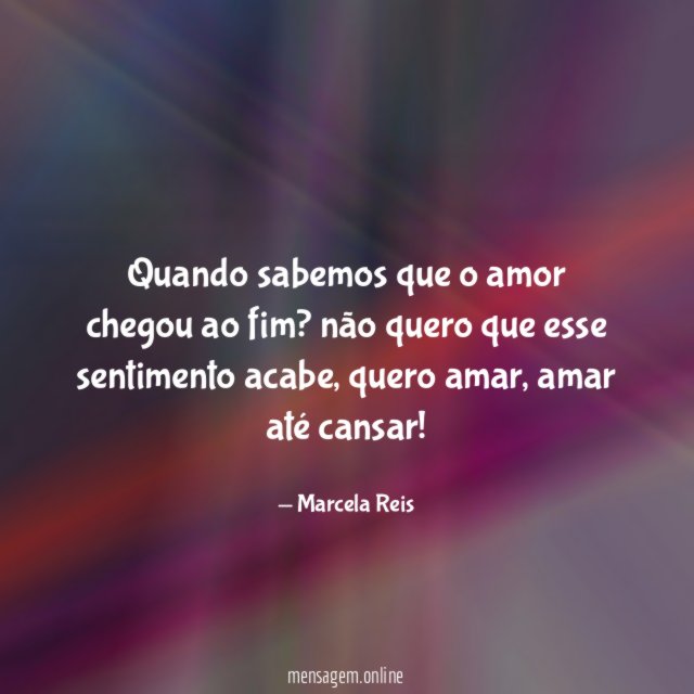 Quando sabemos que o amor chegou ao fim