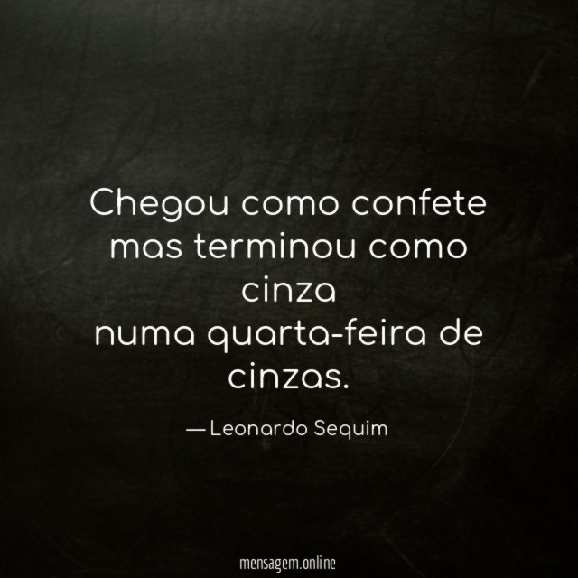 Chegou como confete mas terminou como cinza numa quarta-feira de cinzas