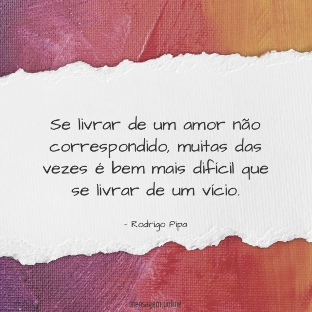 Se livrar de um amor não correspondido