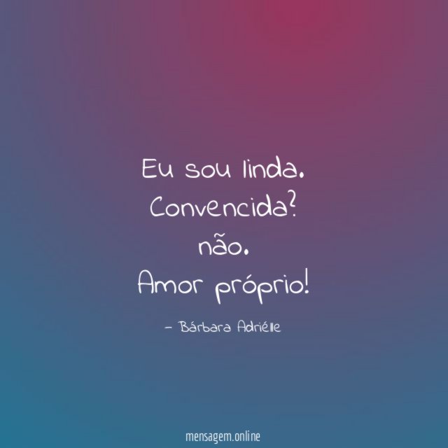 Eu sou linda