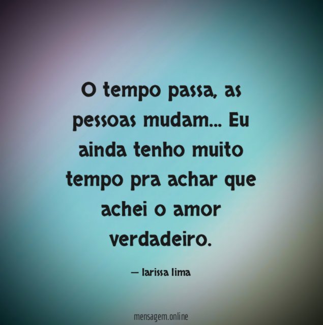 O tempo passa
