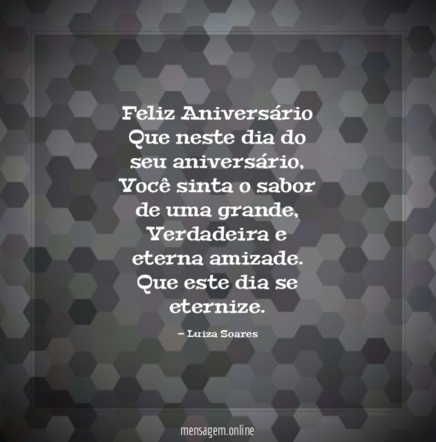 Feliz Aniversário Que neste dia do seu aniversário