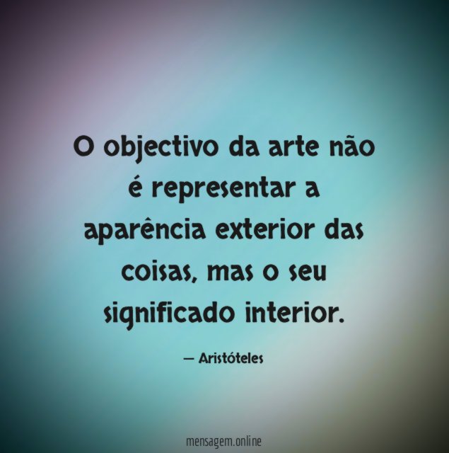 O objectivo da arte não é representar a