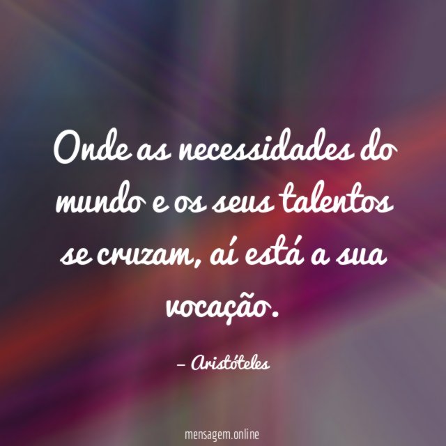 Onde as necessidades do mundo e os seus talentos se cruzam