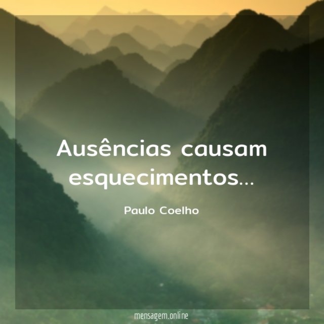 Ausências causam esquecimentos