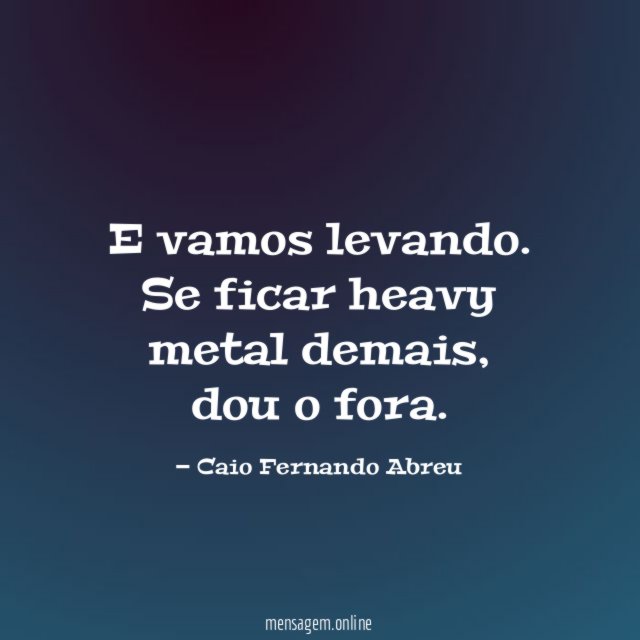 E vamos levando