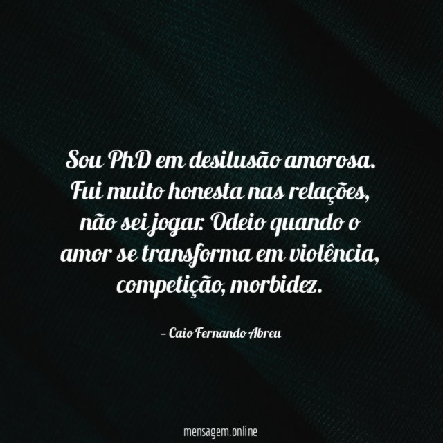 Sou PhD em desilusão amorosa