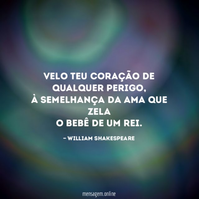 Velo teu coração de qualquer perigo