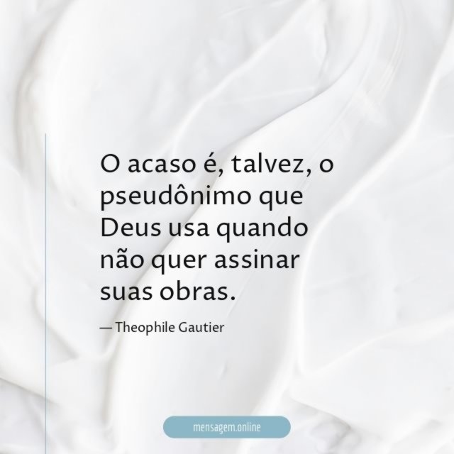O acaso é