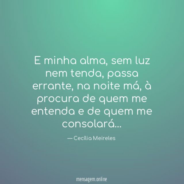 E minha alma