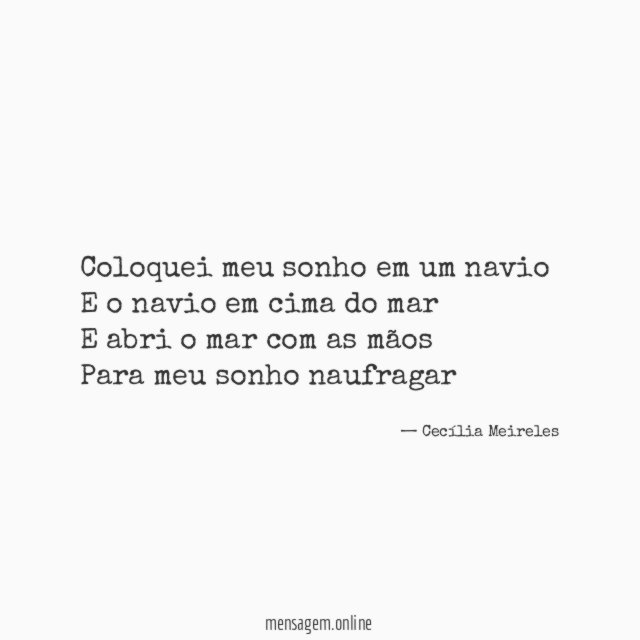 Coloquei meu sonho em um navio E o navio