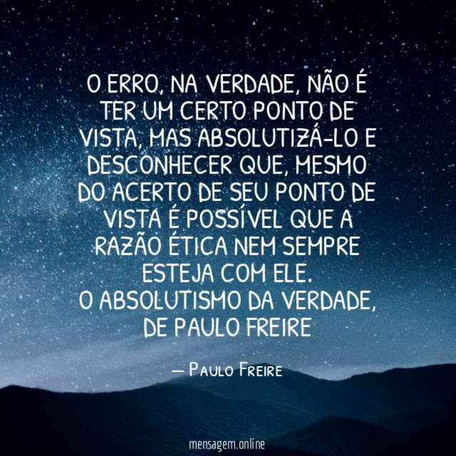 O erro