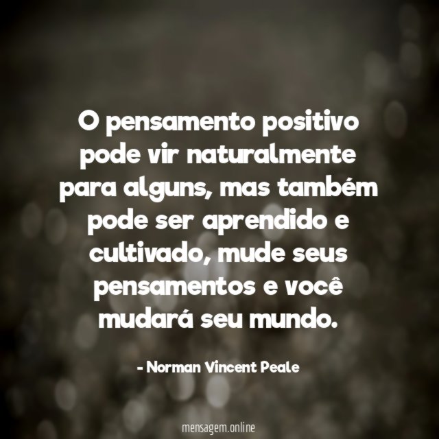 O pensamento positivo pode vir naturalmente para alguns