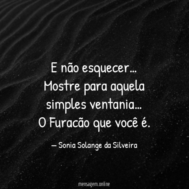 E não esquecer