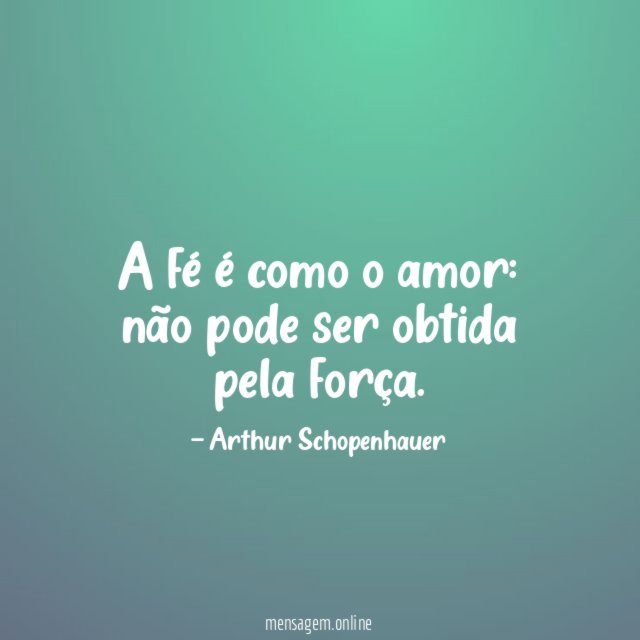 A fé é como o amor