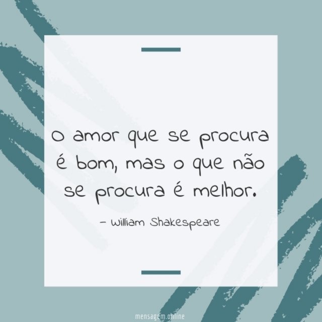 O amor que se procura é bom