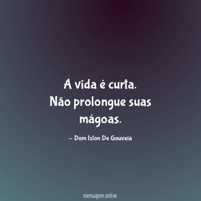 A vida é curta