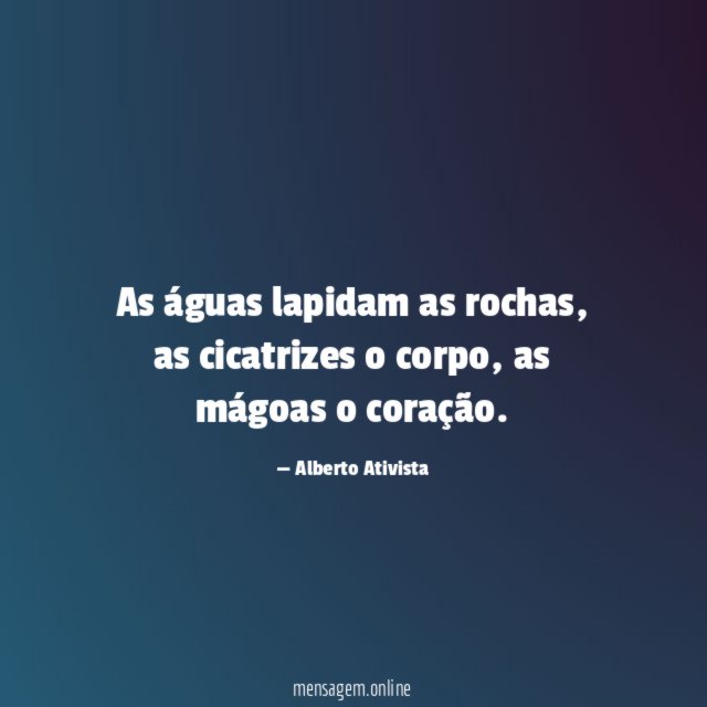 As águas lapidam as rochas