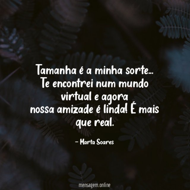 Tamanha é a minha sorte