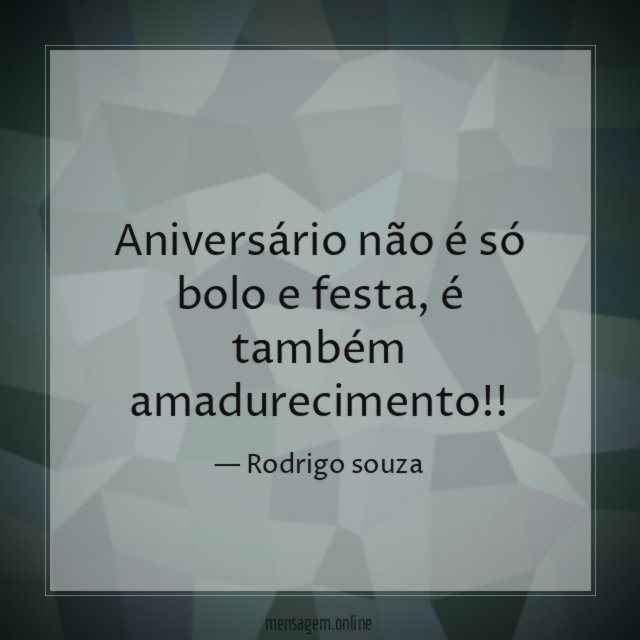 Aniversário não é só bolo e festa