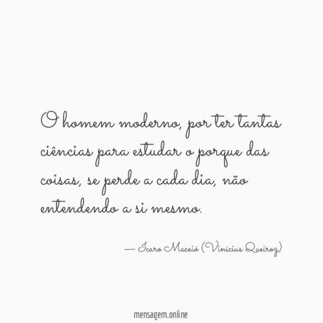 O homem moderno