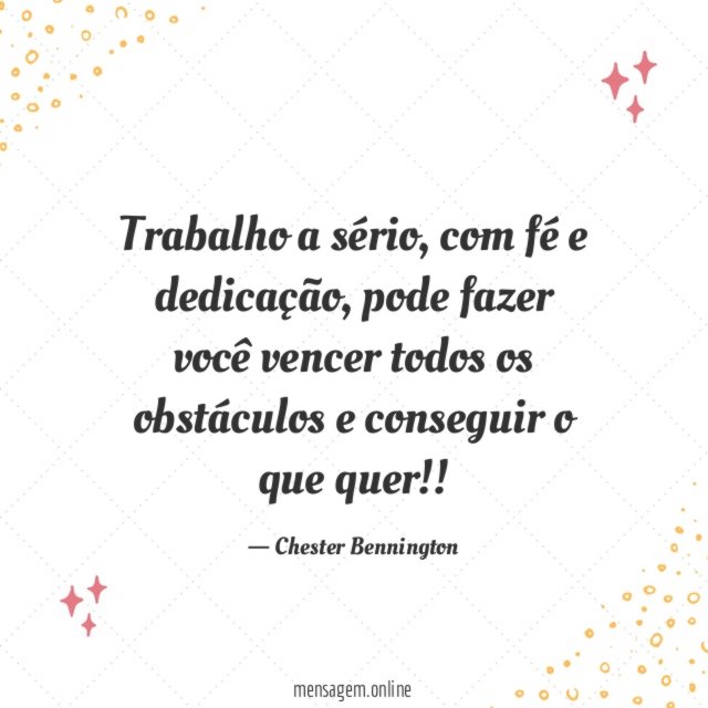 Trabalho a sério