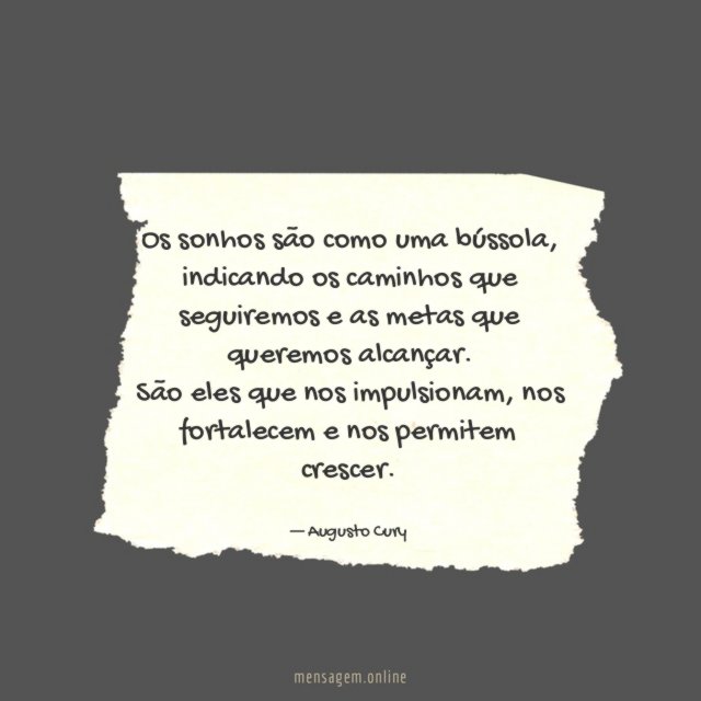 Os sonhos são como uma bússola