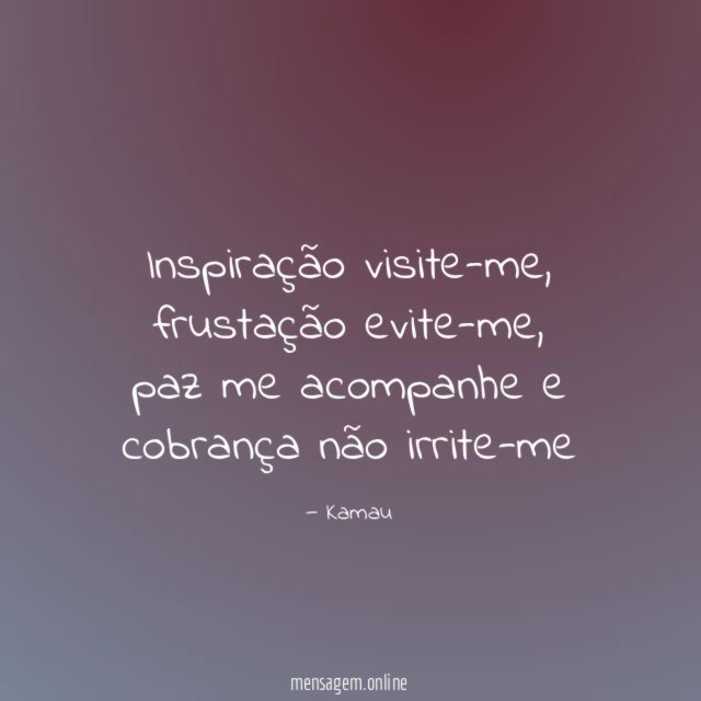 Inspiração visite-me